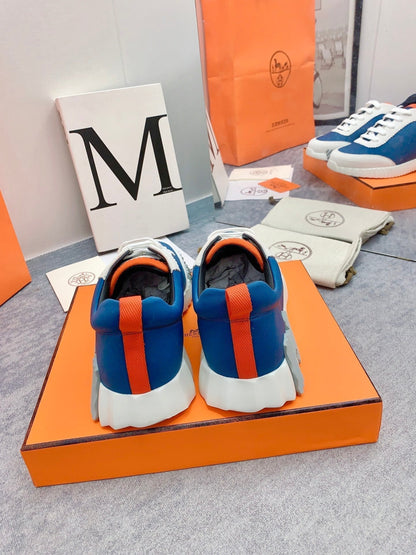HM Bouncing Sneaker In Blue Silk Lambskin 106447