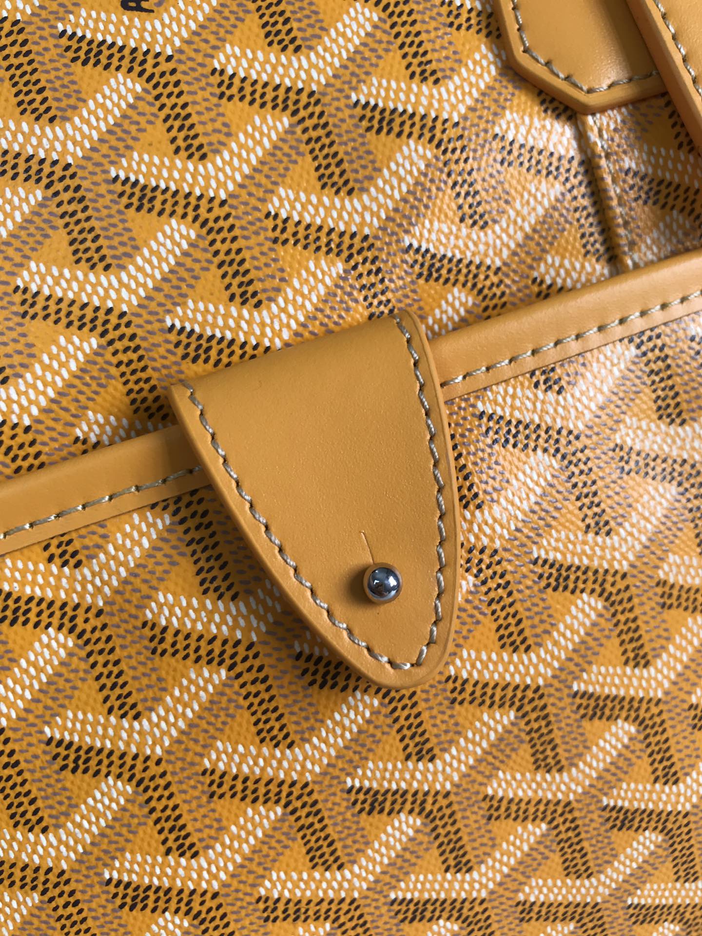 AMBASSADE DOCUMENT CASE 35 IN YELLOW GOYARDINE CANVAS