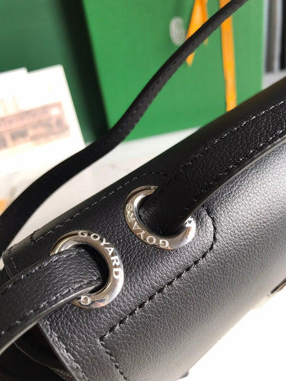 233 BAG 25 IN BLACK CALFSKIN AND GOYARDINE CANVAS