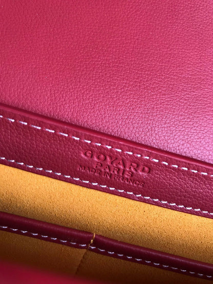 233 BAG 25 IN CLASSIC RED CALFSKIN AND GOYARDINE CANVAS