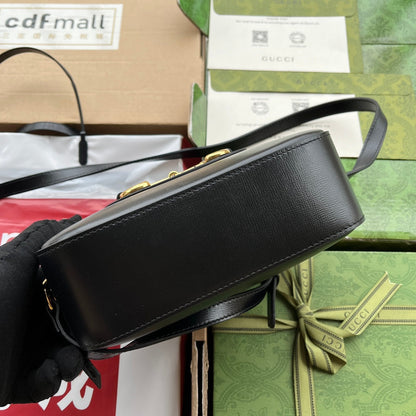 Gucci Horsebit 1995 Small Bag Black Leather 240124