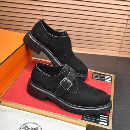 HM MONK STRAP BLACK SUEDE