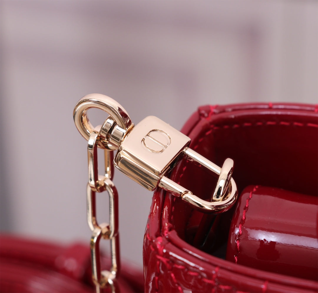 MICRO LADY D-JOY 16.5 RED PATENT LAMBSKIN