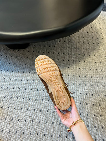 Miu Balance 530 Sneaker Solid Brown Suede
