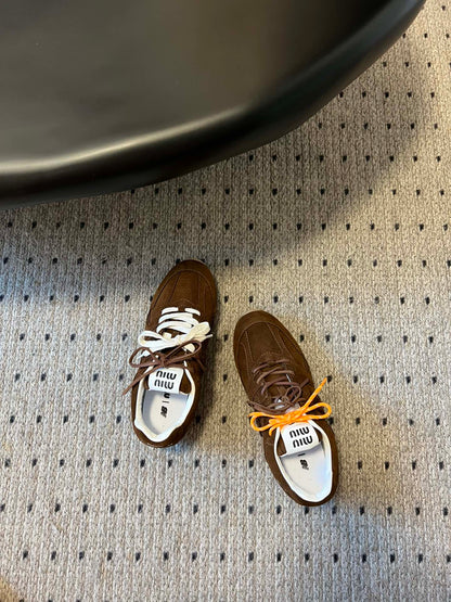 Miu Balance 530 Sneaker Solid Brown Suede