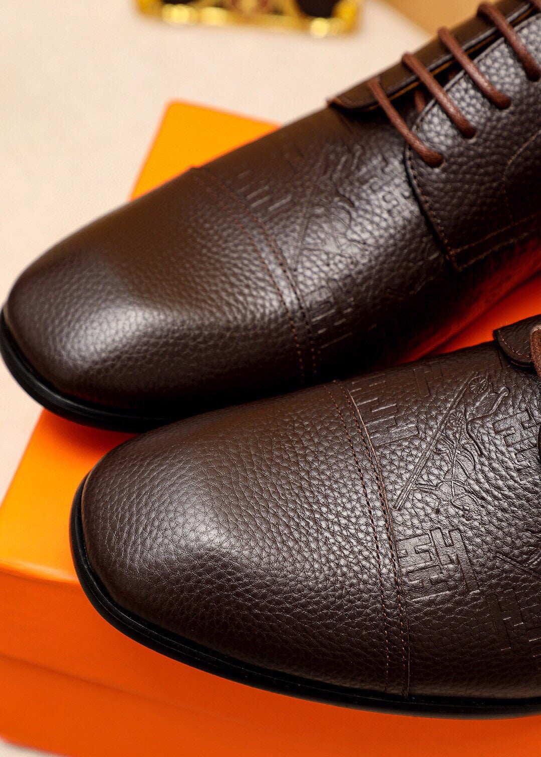 HM BALLY SCRIVANI HANDPAINTED PECAN CALFSKIN