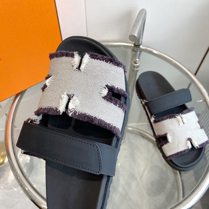 Chypre Techno Sandal black Leather
