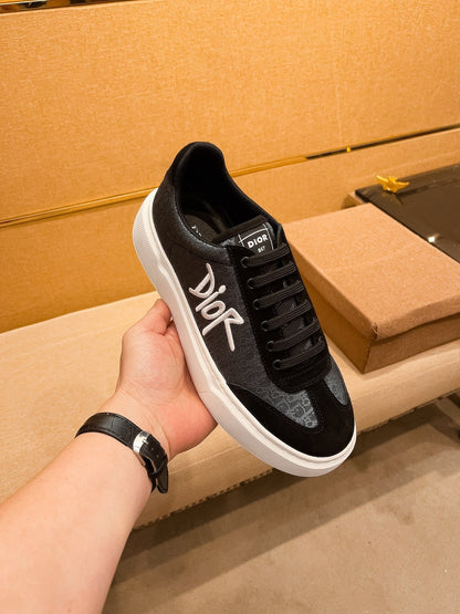 CD HOMME THICK-SOLE SNEAKERS BLACK JACQUARD