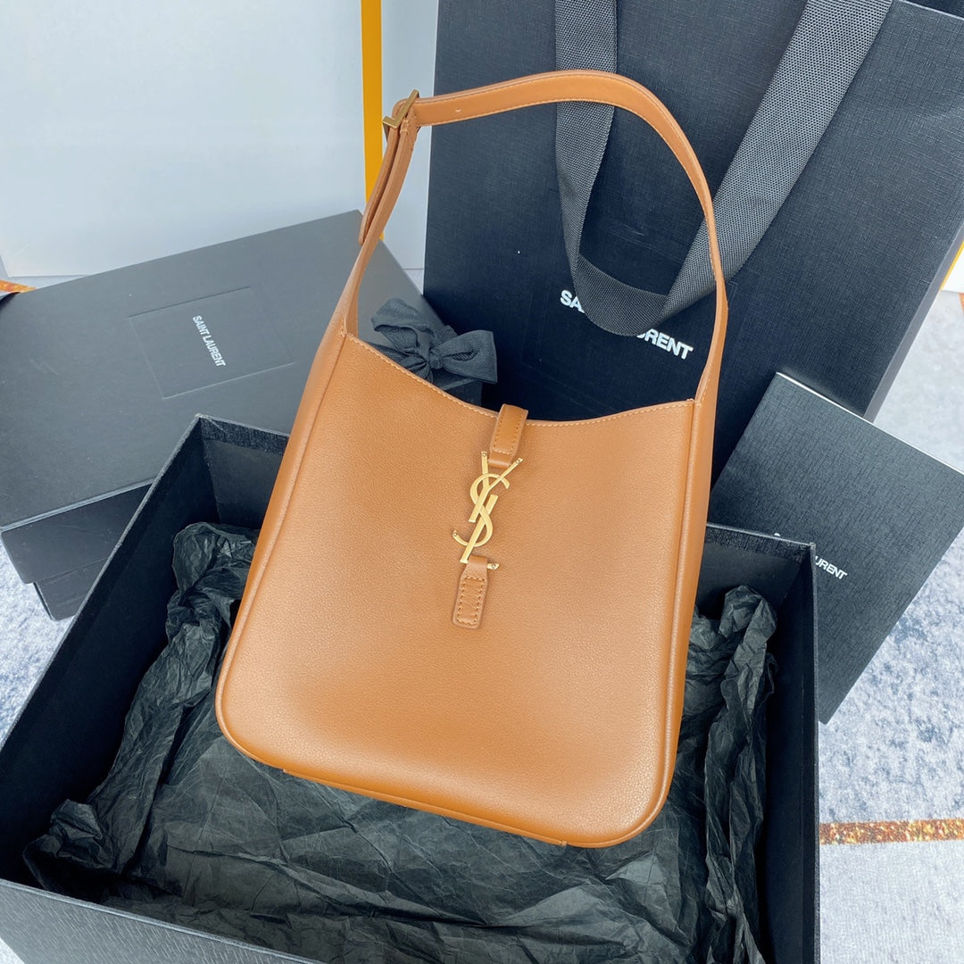 le 5a7 small 23cm brown calfskin