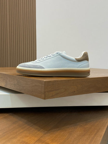 LP 360 TENNIS WALK SNEAKERS LIGHT GRAY MESH CALFSKIN