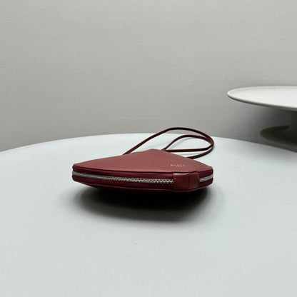 le coeur 21cm burgunfy calfskin shouder bag