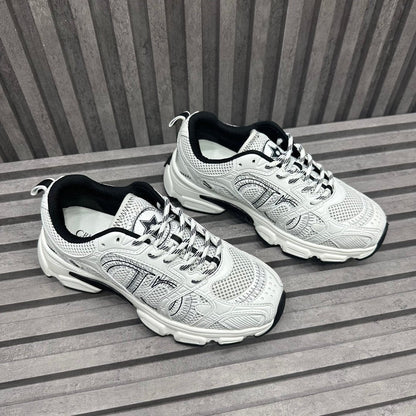 CD CHRONO SNEAKER WHITE AND BLACK CALFSKIN