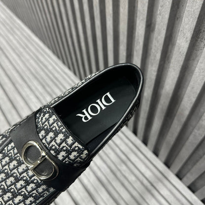 CD SYMBOL GRANVILLE LOAFER BLACK MONOGRAM JACQUARD