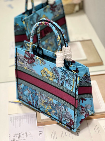 CD Elephant Blue Book Tote 36cm Bag Canvas 336549