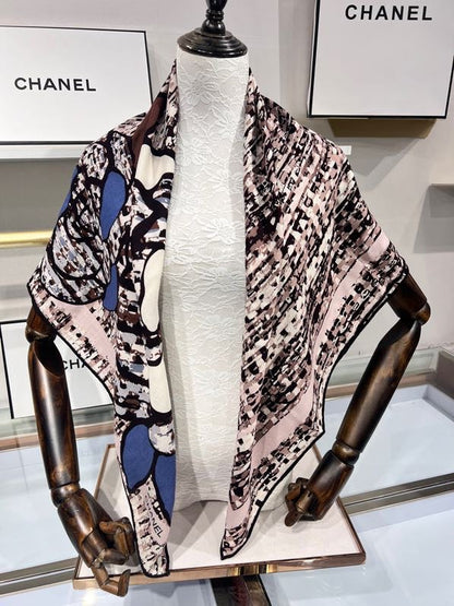 CC Scarf 110 CM In Colorful Cashmere Silk  413604