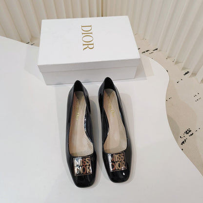 Miss Dior Pump 40mm In Glossy Black Cowhide 111368