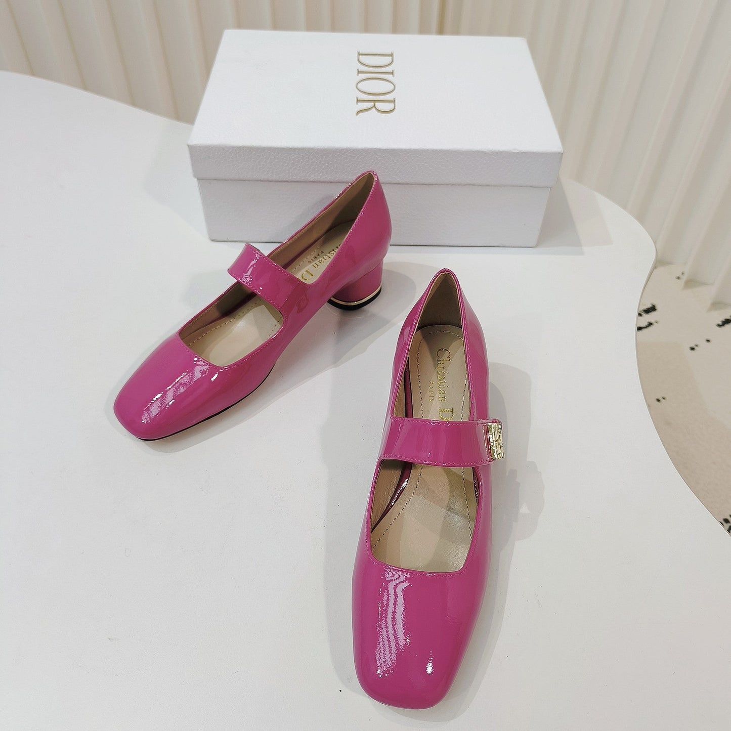 Miss Dior Pump 40mm In Deep Pink Cowhide 111346
