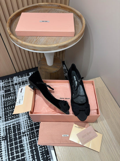 Miu Mary Jane Black Velvet