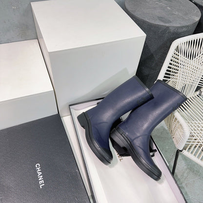 CC Rain Boot Dark Blue Black Rubber