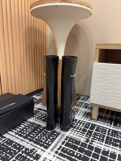 CC High Boots 20mm Black Calfskin