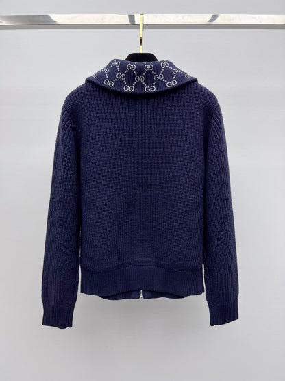 GG 25 Jacket Navy Blue Wool 0030