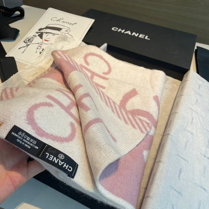 CC Scarf 180 CM In White Mix Pink Cashmere 416940