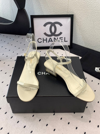 CC Sandal In White Lambskin 147089