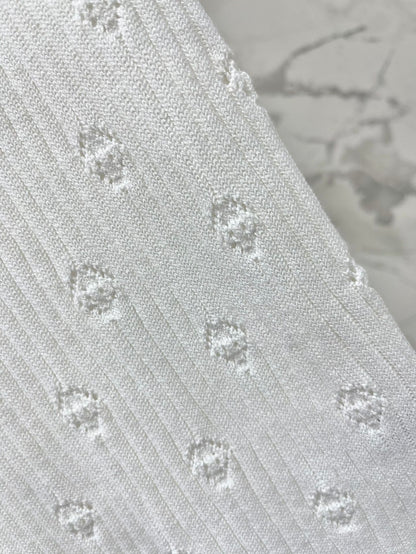 CC White Knitted Fabric Vest