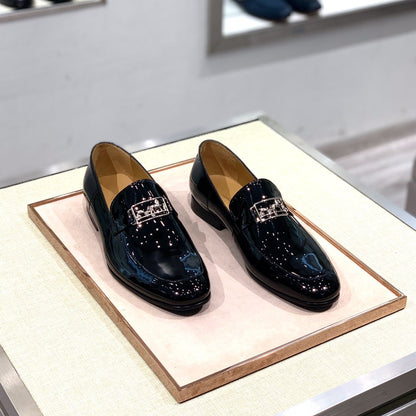 HM Men's Loafer Black Patent Leather 539686