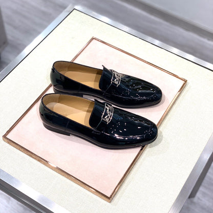 HM Men's Loafer Black Patent Leather 539686