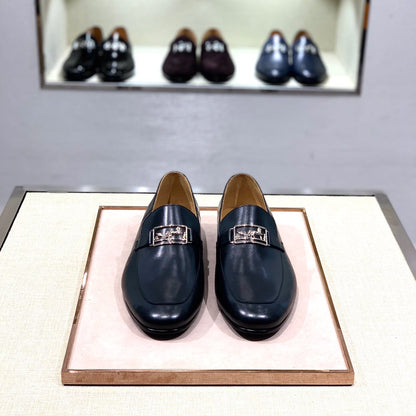 HM Men's Loafer Black Calfskin 539688