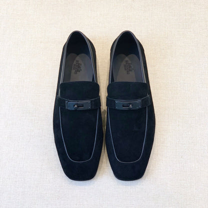HM Men's Loafer Navy Blue Suede 539736