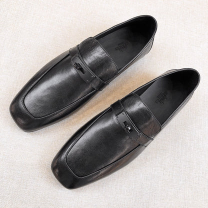 HM Men's Loafer Black Calfskin 539740