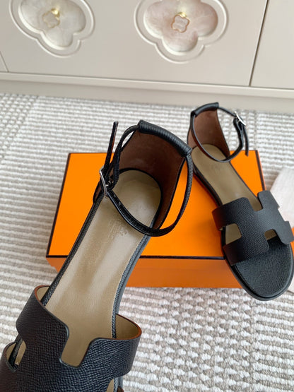 HM Santorini Sandal Black Cowhide 291381