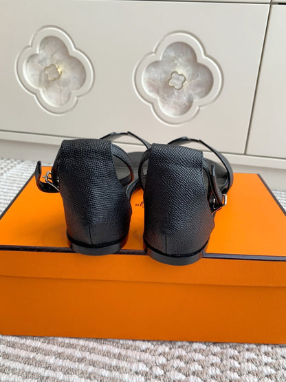 HM Santorini Sandal Black Cowhide 291382