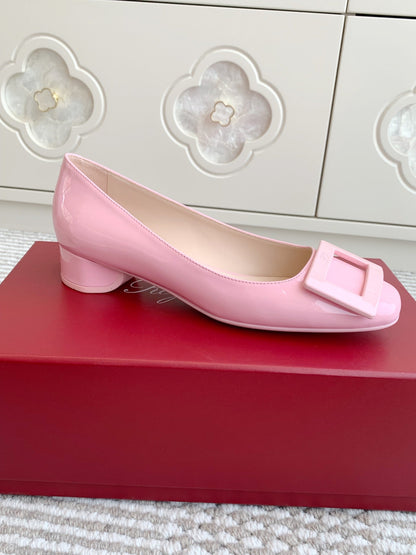 Viv 25 Ballet Flats Pink Cowhide Leather Sheepskin 255208