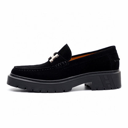 HM Men's Loafer Black Suede 616531