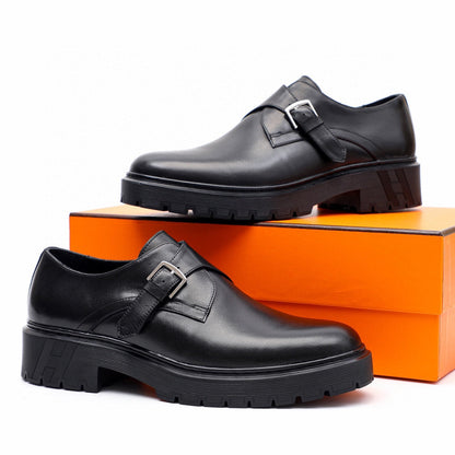 HM Men's Loafer  Black Calfskin 616537