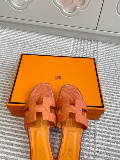 HM Oran Sandal Orange Sheepskin 291403