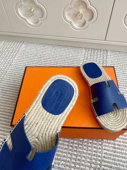 HM Antigua Espadrille Blue Calfskin 291404