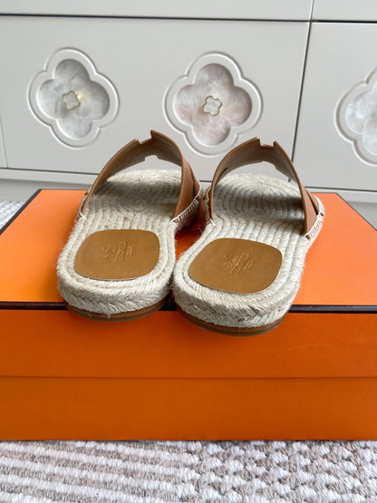 HM Antigua Espadrille Brown Calfskin 291405
