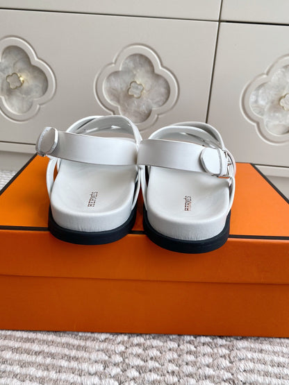 HM Heracles Sandals White Calfskin 291452