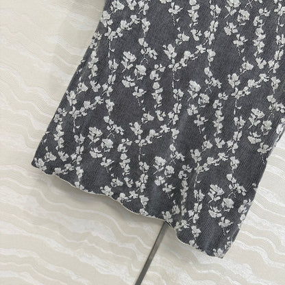 Fendi Knitted Top Dark Gray Cotton Viscose