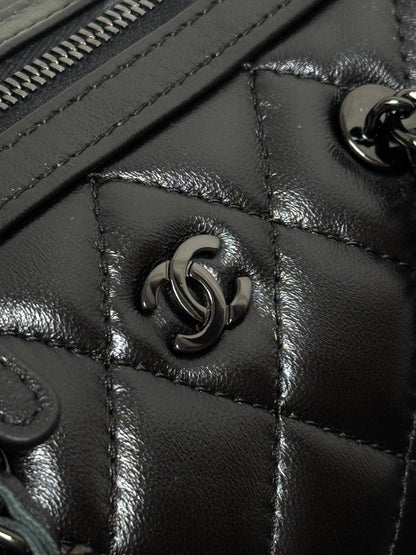 Chanel 2026 Bowling Bag 18.5cm Full Black Lambskin