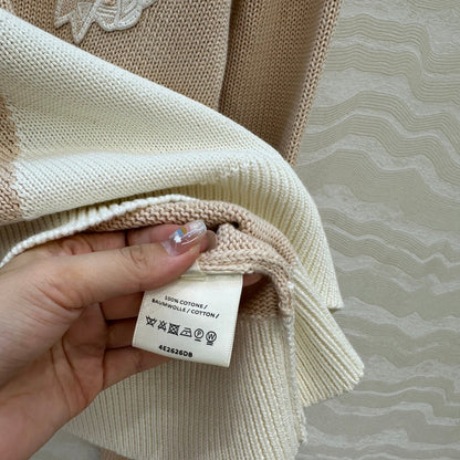 HM 25 Sweater Light Beige Mix White Cotton 02660