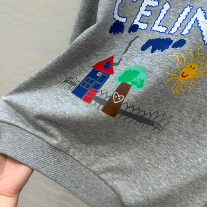 Celine 25 Sweater Grey mix colors Cotton