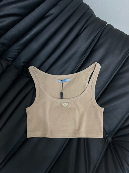Prada 2026 Prada Jersey Cropped Top Cotton