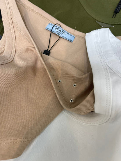 Prada 2026 Prada Jersey Cropped Top Cotton