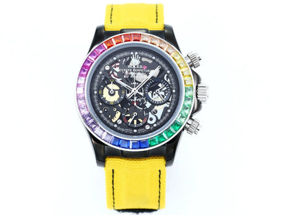 Rolex Daytona 43mm Black Yellow Diamond