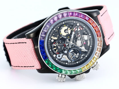 Rolex Daytona 43mm Black Pink Diamond